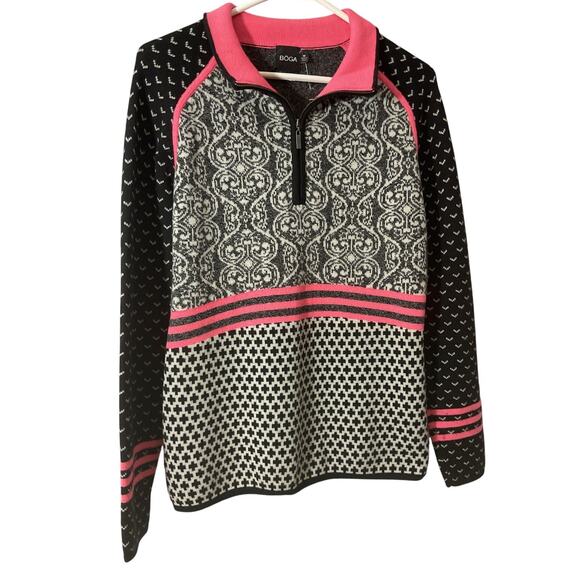 BOGA Size Medium Merino Wool Blend Sweater - Picture 6 of 8